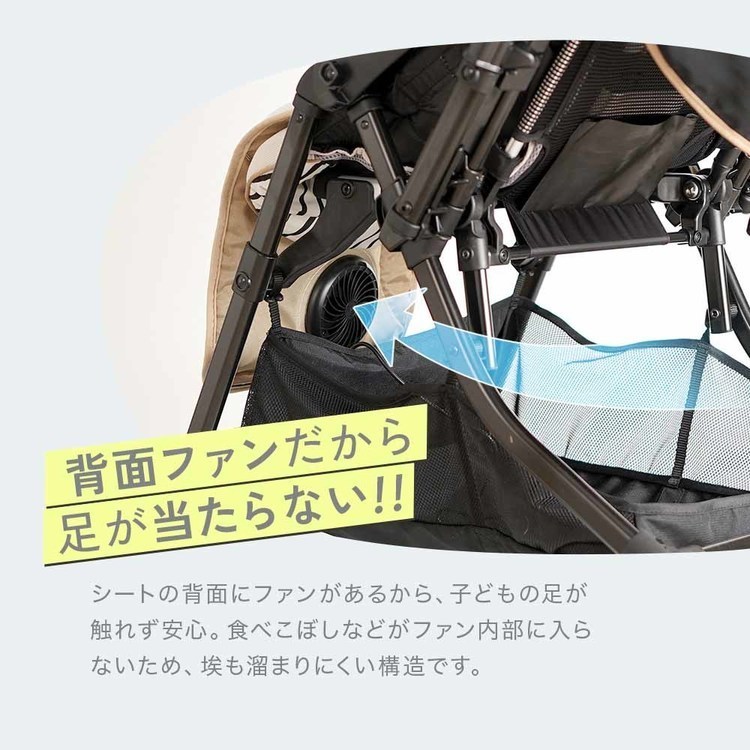 ファンシート送風扇風機ベビーカーシート冷風ベビーカーUSB電源暑さチャイルドシート暑さ対策ファンシート　Breezyちゃいなび 