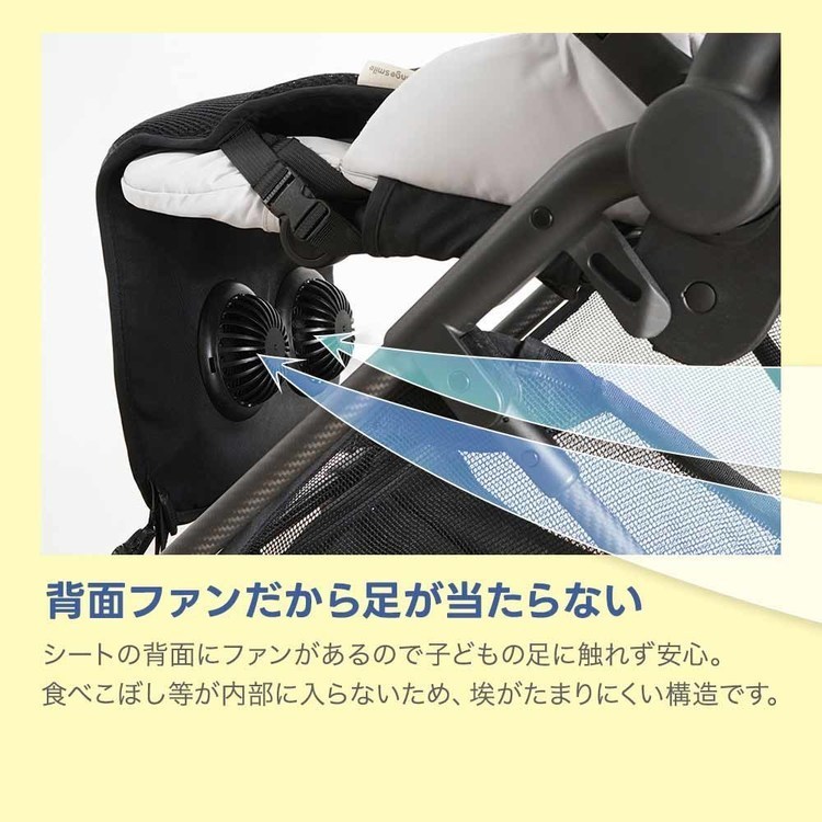 ツインファンシート送風扇風機ベビーカーシート冷風ベビーカーUSB電源暑さチャイルドシート暑さ対策ツインファンシートBreezyGeminiちゃいなび 