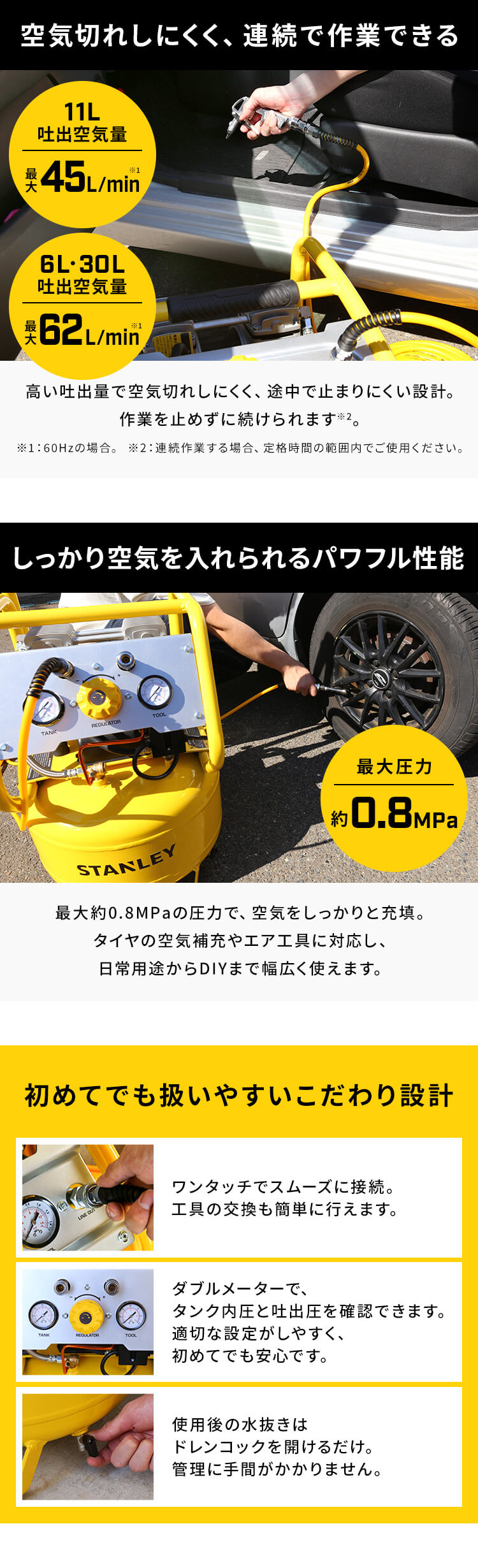 KALUN 静音コンパクトコンプレッサー エアーコンプレッサー 小型 静音