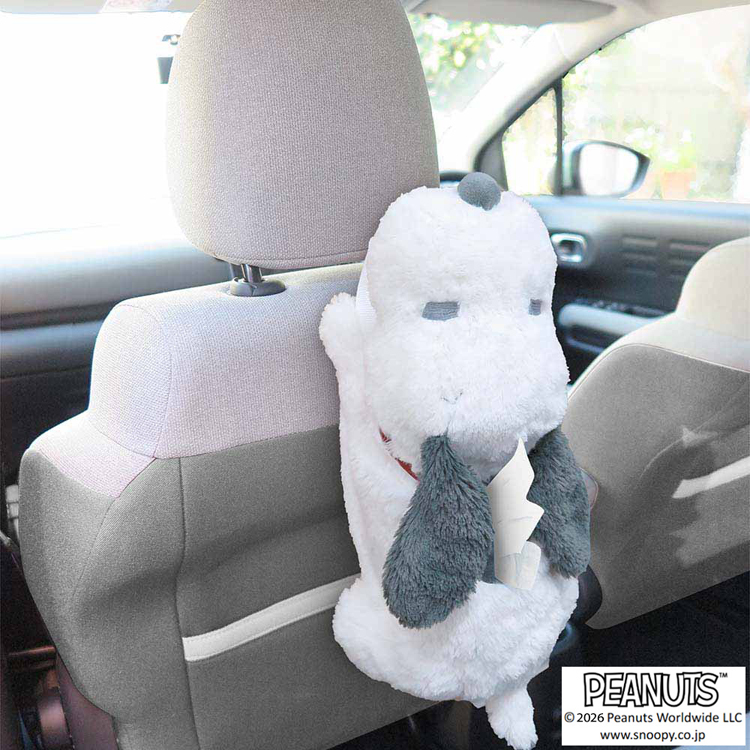 スヌーピーPEANUTSキャラクターティッシュケースカー用品カーグッズ雑貨おしゃれギフトプレゼントぬいぐるみティッシュカバースヌーピー 