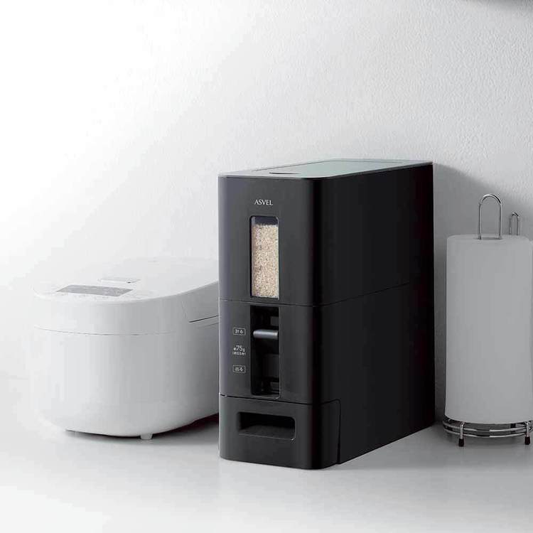 米びつライスストッカー計量密閉鮮度洗える清潔無洗米簡単キッチンＳ計量米びつ６kgアスベル 