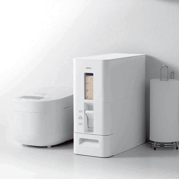 米びつライスストッカー計量密閉鮮度洗える清潔無洗米簡単キッチンＳ計量米びつ６kgアスベル 