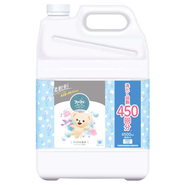 柔軟剤 詰め替え ファーファ ストーリー 詰替用 超特大 4500ml 4個セット 大容量 業務用 そらのお散歩 しあわせの花束 NSファーファの画像