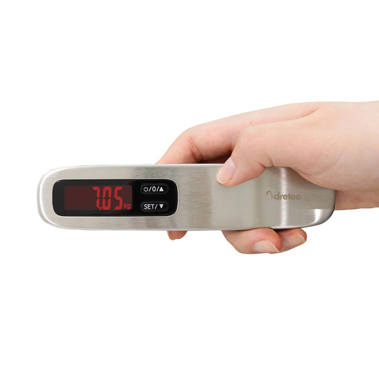 計量器飛行機空港旅行荷物はかり重量オーバースーツケース機内持ち込みキャリーケースドリテック荷物はかりラゲッジスケールバックライト付きシルバードリテック 