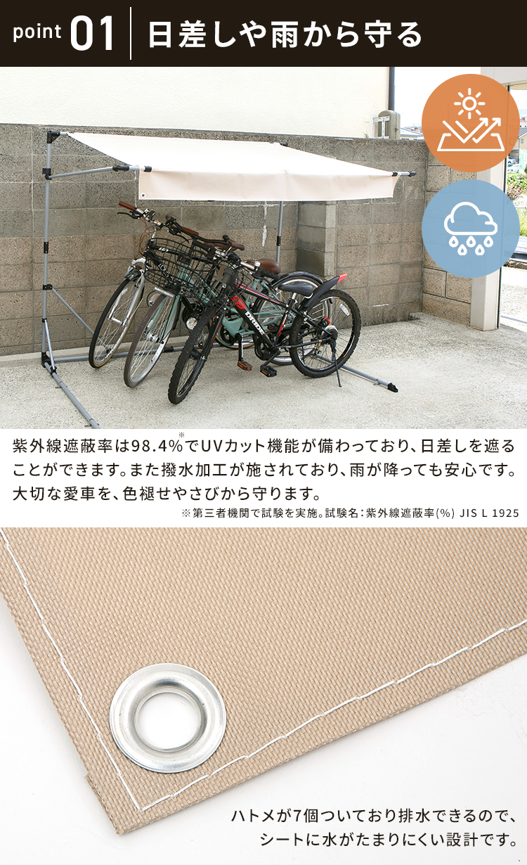サイクルガレージ 交換用シート 替えシート サイクルハウス 自転車 