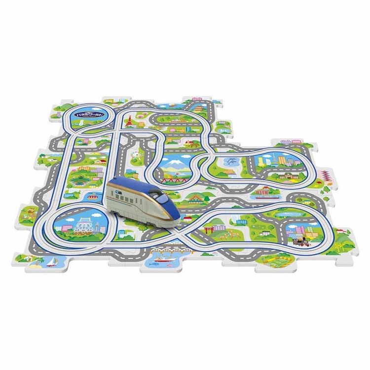 新幹線鉄道パズル知育電車のりものギフトプレゼントパネルワールド玩具パネルワールド　走る！新幹線E7かがやき増田屋コーポレーション 