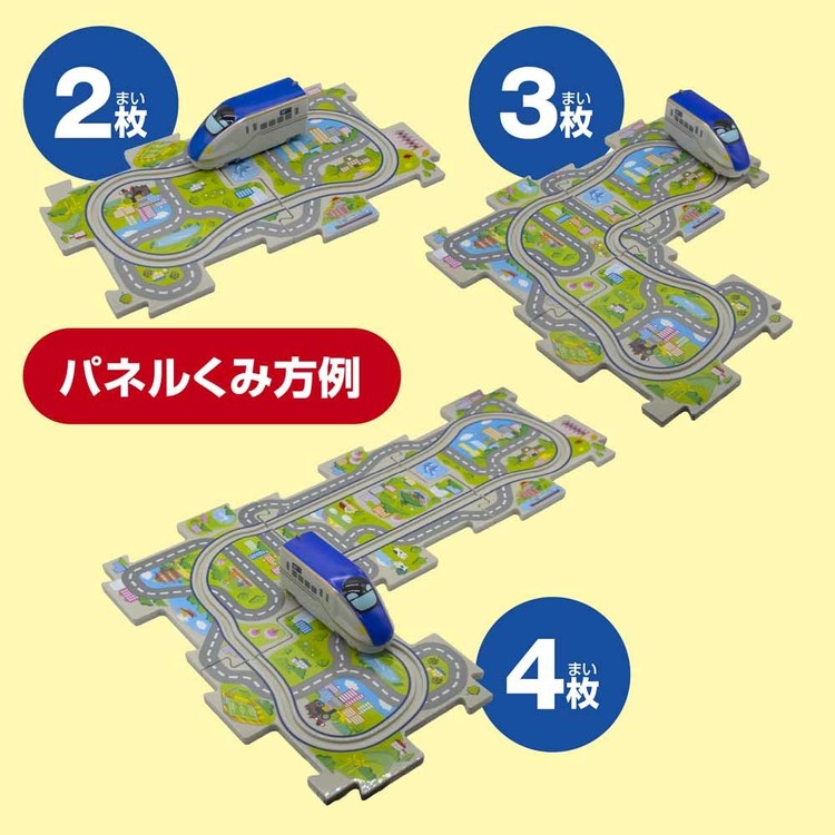 新幹線鉄道パズル知育電車のりものギフトプレゼントパネルワールド玩具パネルワールド　走る！新幹線E7かがやき増田屋コーポレーション 