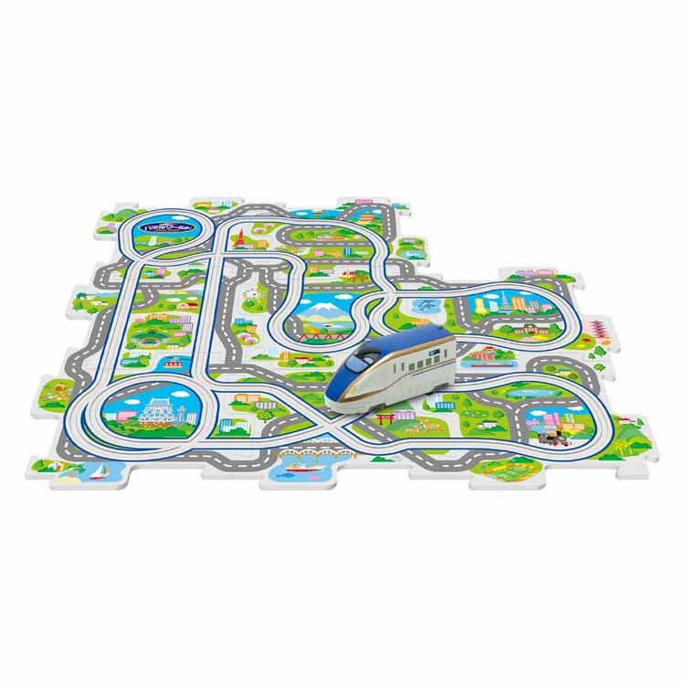 新幹線鉄道パズル知育電車のりものギフトプレゼントパネルワールド玩具パネルワールド　走る！新幹線E7かがやき増田屋コーポレーション 