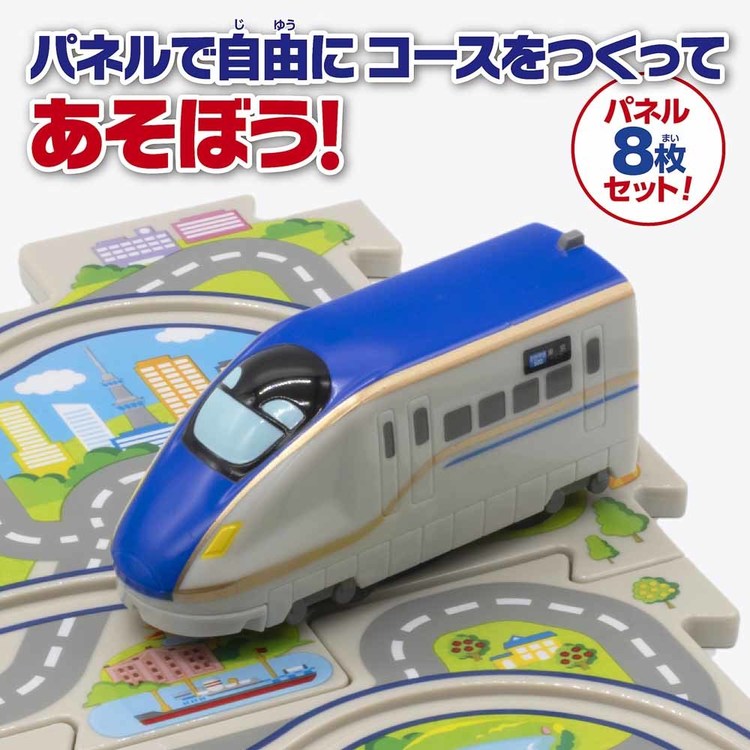 新幹線鉄道パズル知育電車のりものギフトプレゼントパネルワールド玩具パネルワールド　走る！新幹線E7かがやき増田屋コーポレーション 