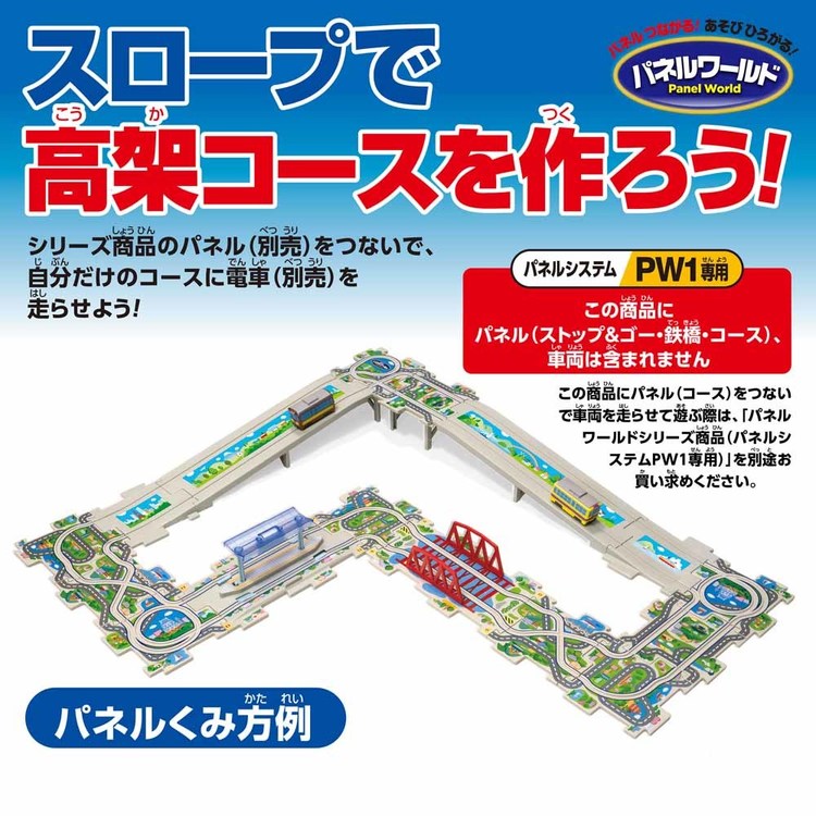新幹線鉄道パズル知育電車のりものギフトプレゼントパネルワールド玩具パネルワールド　専用拡張パネル　スロープセット2増田屋コーポレーション 