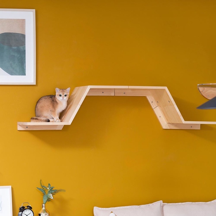 キャットウォークキャットステップ猫用品ペット用品猫家具壁掛けシニア猫ペット共生猫部屋短足猫ZONE長彩株式会社 