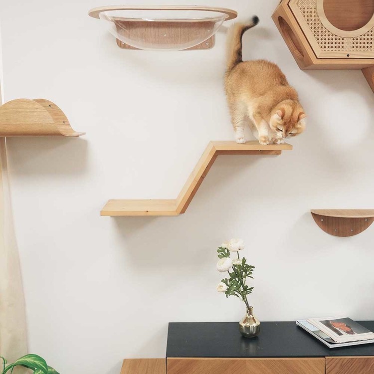 キャットウォークキャットステップ猫用品ペット用品猫家具壁掛けシニア猫ペット共生猫部屋短足猫ZONE長彩株式会社 