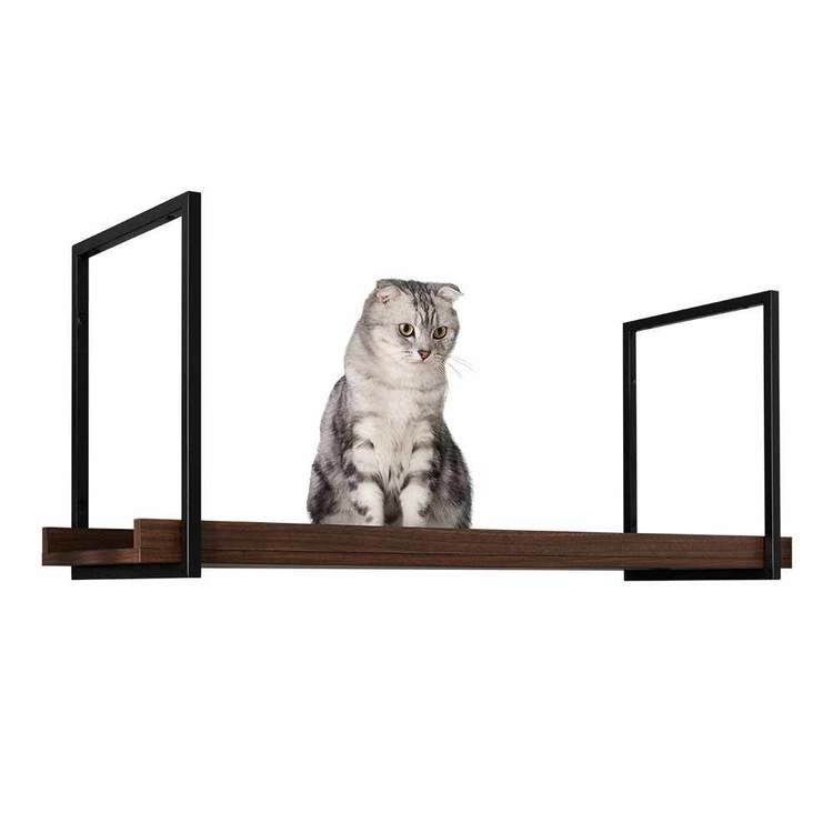 キャットウォークキャットステップ猫用品ペット用品猫家具猫ベッド壁掛け天井吊り下げ猫部屋ペット共生AVENUE/100cmウォールナット長彩株式会社 