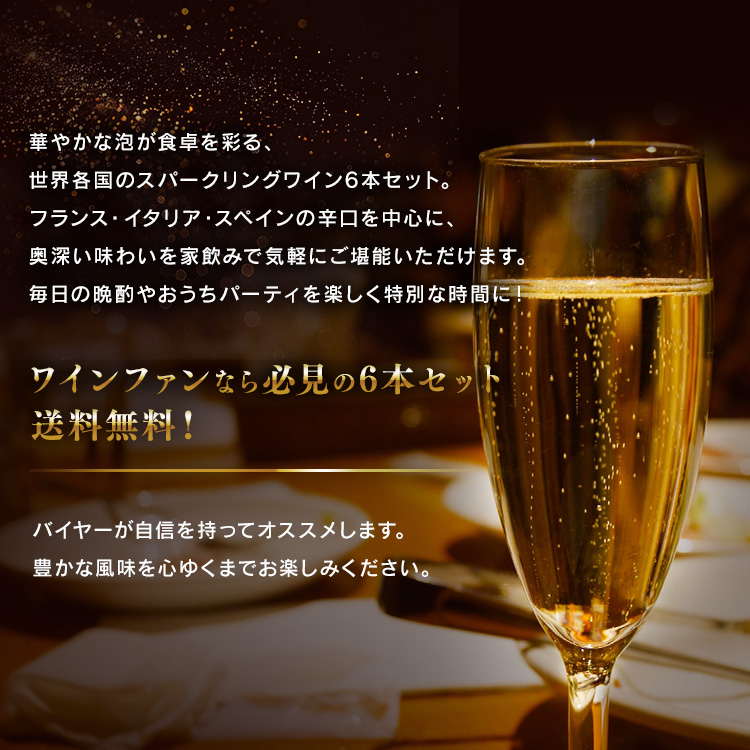 ワイン スパークリングワイン 6本セット ワインセット スパークリング