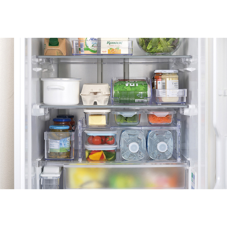 収納棚伸縮スライドラック省スペース小物整理組立簡単調節可能冷蔵庫収納棚伸縮式クリアブルーリバティーコーポレーション 