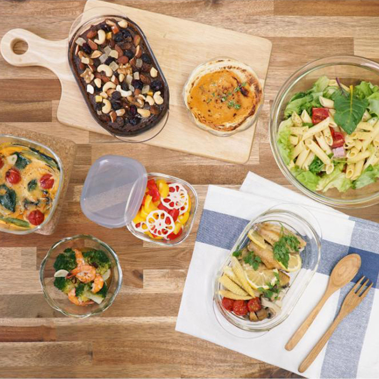 ボウルデザートカップ小鉢保存容器グラタン皿耐熱ガラス福袋福箱電子レンジ食洗機福袋7点セットHARIO 