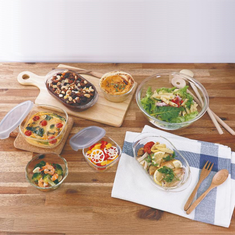 ボウルデザートカップ小鉢保存容器グラタン皿耐熱ガラス福袋福箱電子レンジ食洗機福袋7点セットHARIO 