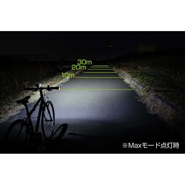 バイクライトジェントスGENTOSLED充電式リチウムイオン電池1500ルーメン防噴流IPX5時速25km/h以上バイクライト時速25km/h以上ブラックAXIS 