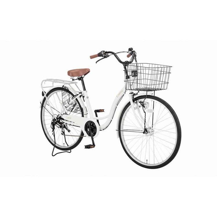 自転車軽快車リング錠・オートライトライト装備フロントバスケット装備6段変速26インチ【完成品】CR-S266Aオオトモ 