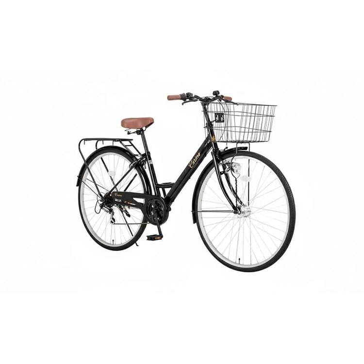 自転車シティ車リング錠・ダイナモライト装備フロントバスケット装備6段変速27インチ【完成品】CR-V276Aオオトモ 