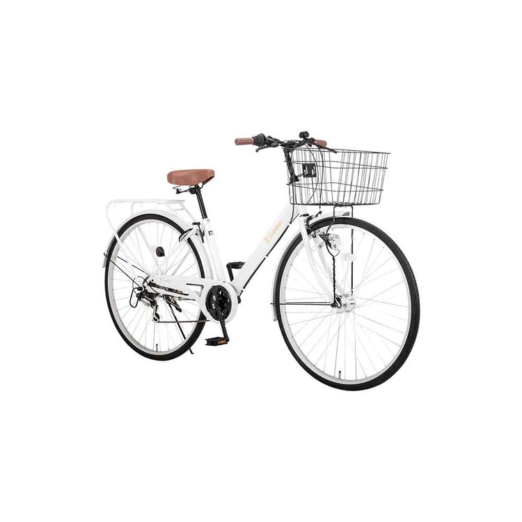 自転車シティ車リング錠・ダイナモライト装備フロントバスケット装備6段変速27インチ【完成品】CR-V276Aオオトモ 