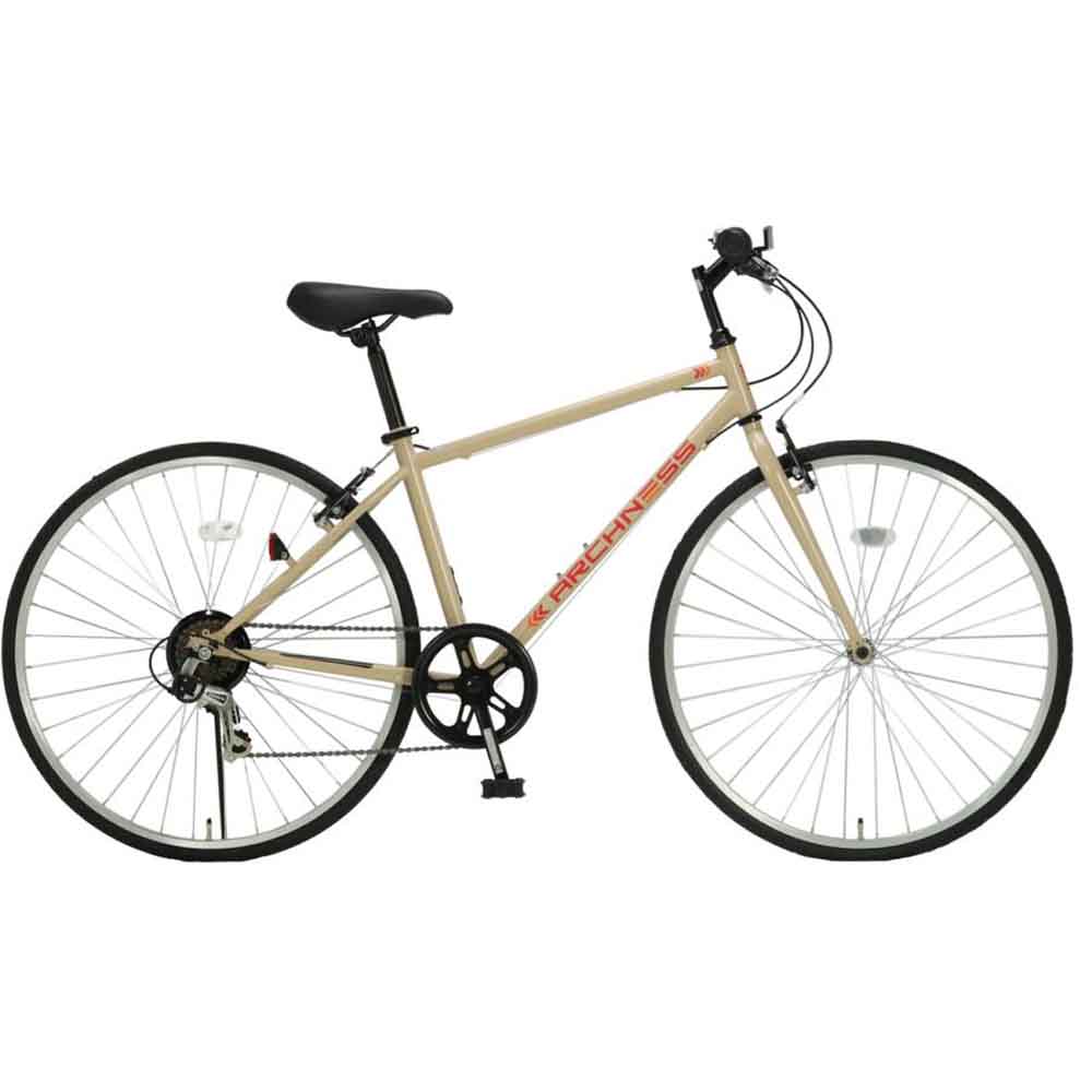 クロスバイク カゴ付き シマノ製 6変速 27インチ 軽量 シティサイクル
