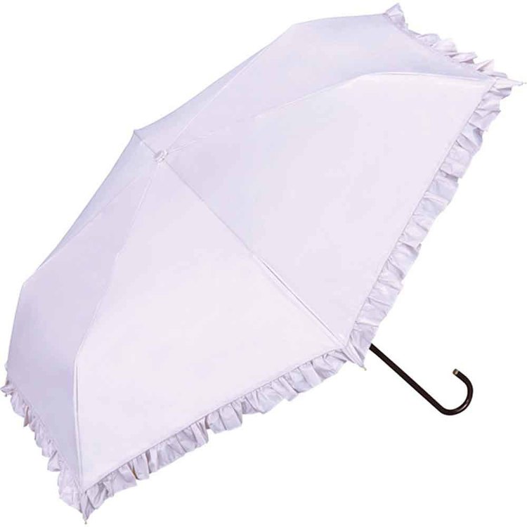 未使用⭐︎タグ付き　イノセントワールド　フリル付き日傘 Wpc. 日傘 遮熱 晴雨兼用 UVカット率100％ 遮光率100% 収納袋付 ギフト