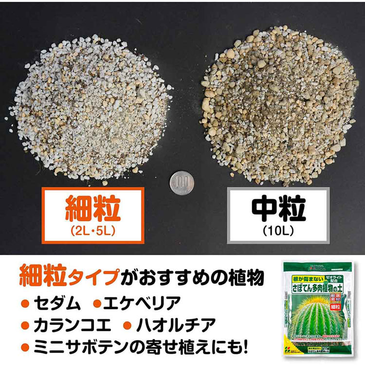 培養土用土厳選細粒ゼオライト根腐れ排水性サボテン用多肉植物用さぼてん多肉植物の土（細粒）5L花ごころ 