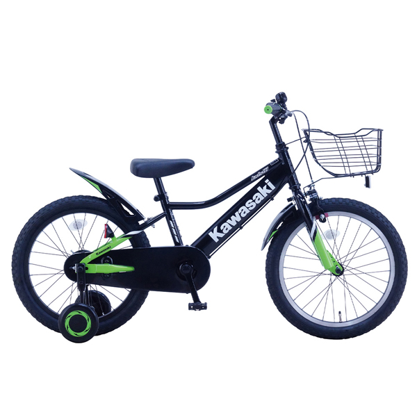 自転車 キッズバイク 幼児 子供用 18インチ グリーン ブラック