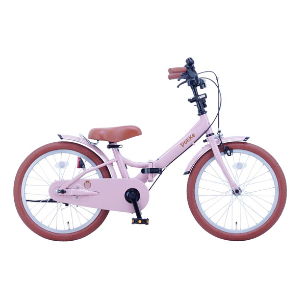 自転車 キッズバイク 子供用 18インチ ベージュ ピンク 折りたたみ 