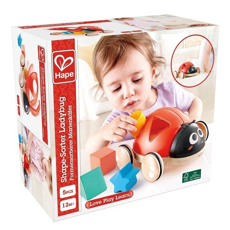 ハペ Hape 木製玩具 おさんぽてんとうむし お散歩てんとう虫