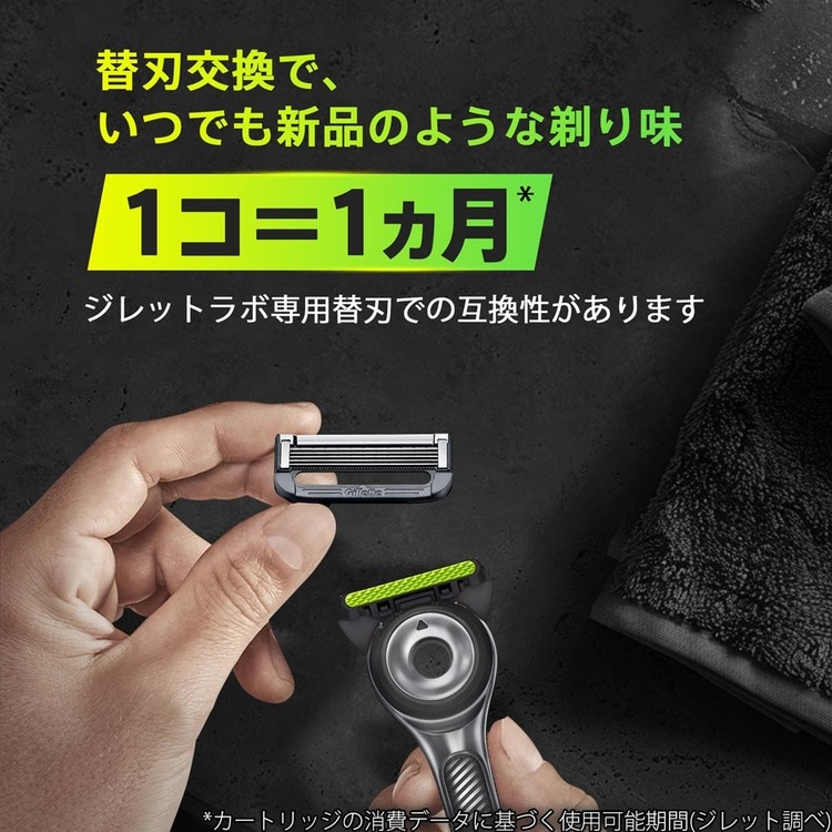 髭剃りシェービングカミソリシェーバーひげそりジレットジレットラボGilletteLabsGilletteジレットラボ角質除去バー搭載替刃12BGillette 