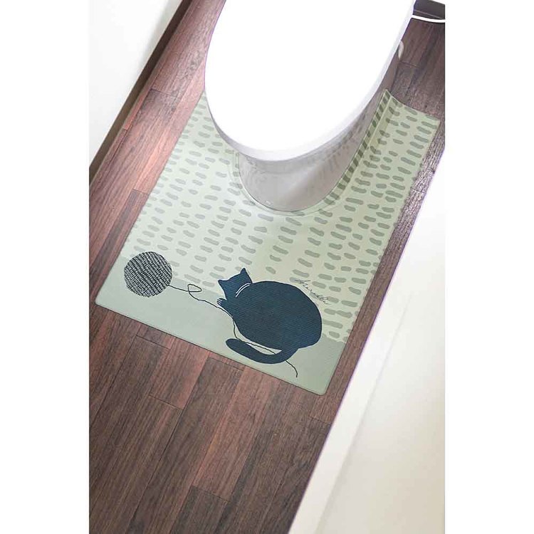トイレマット拭けるトイレマット抗菌・防臭PVCスキマにピタっ！拭ける耳長トイレマットスキマにピタっ！拭けるトイレマット 