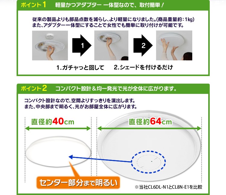 LEDシーリングライト 6畳 調色 CL6DL-N1+LEDシーリングライト 12畳 調
