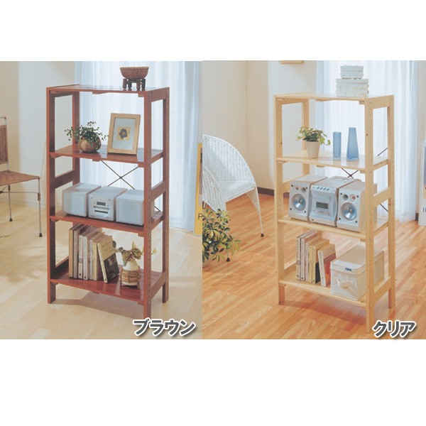 IRIS OHYAMA（アイリスオーヤマ） ラック 木製 4段 木製ラック