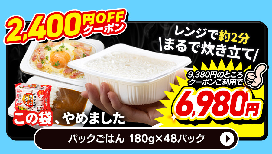 パックご飯 180g 48食 商品画像