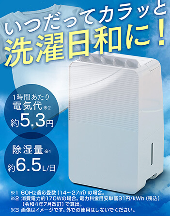 コンプレッサー式衣類乾燥除湿機 商品画像