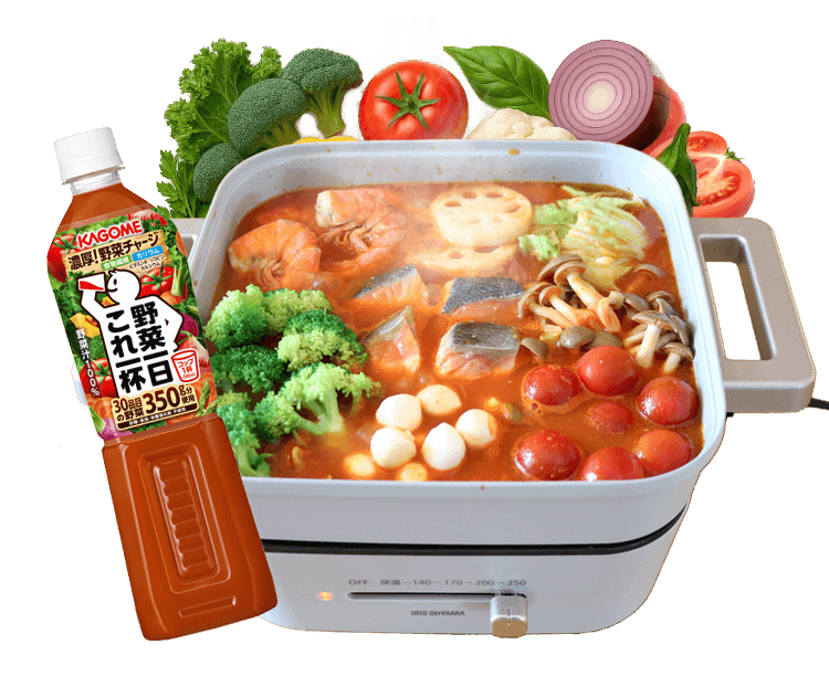 秋のトマトスープ鍋～ブイヤベース風～