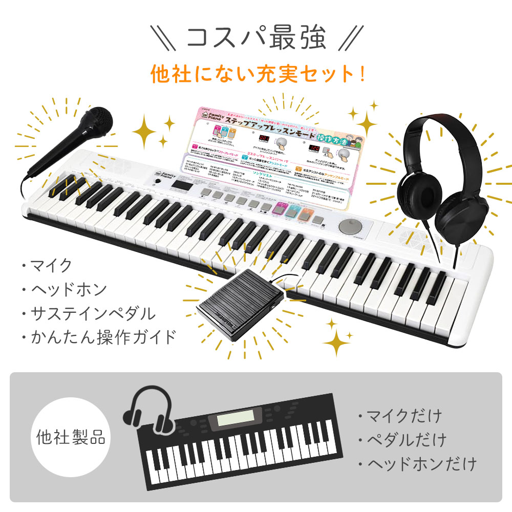 キョーリツ 3年保証 電子ピアノ 61鍵盤 電子キーボード 初心者 ピアノ