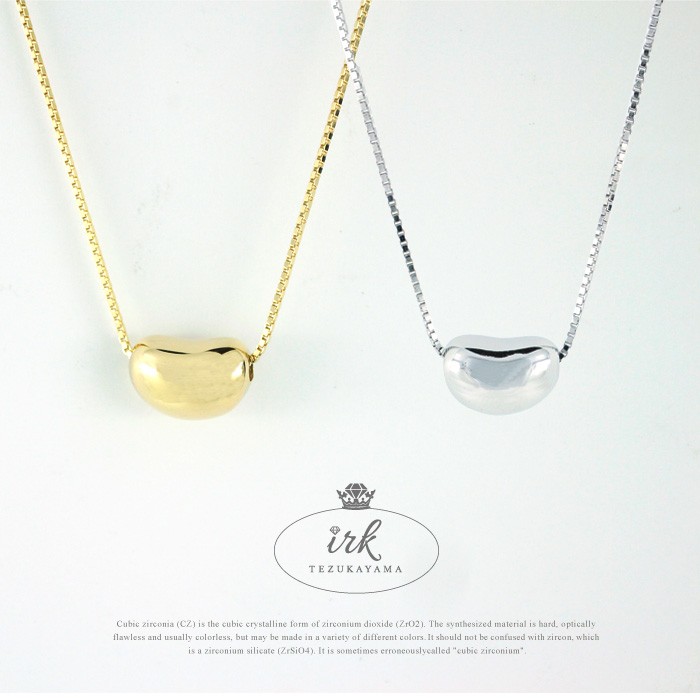 ビーンネックレス ビーン 豆 ビーンズ ゴールド シルバー レディース