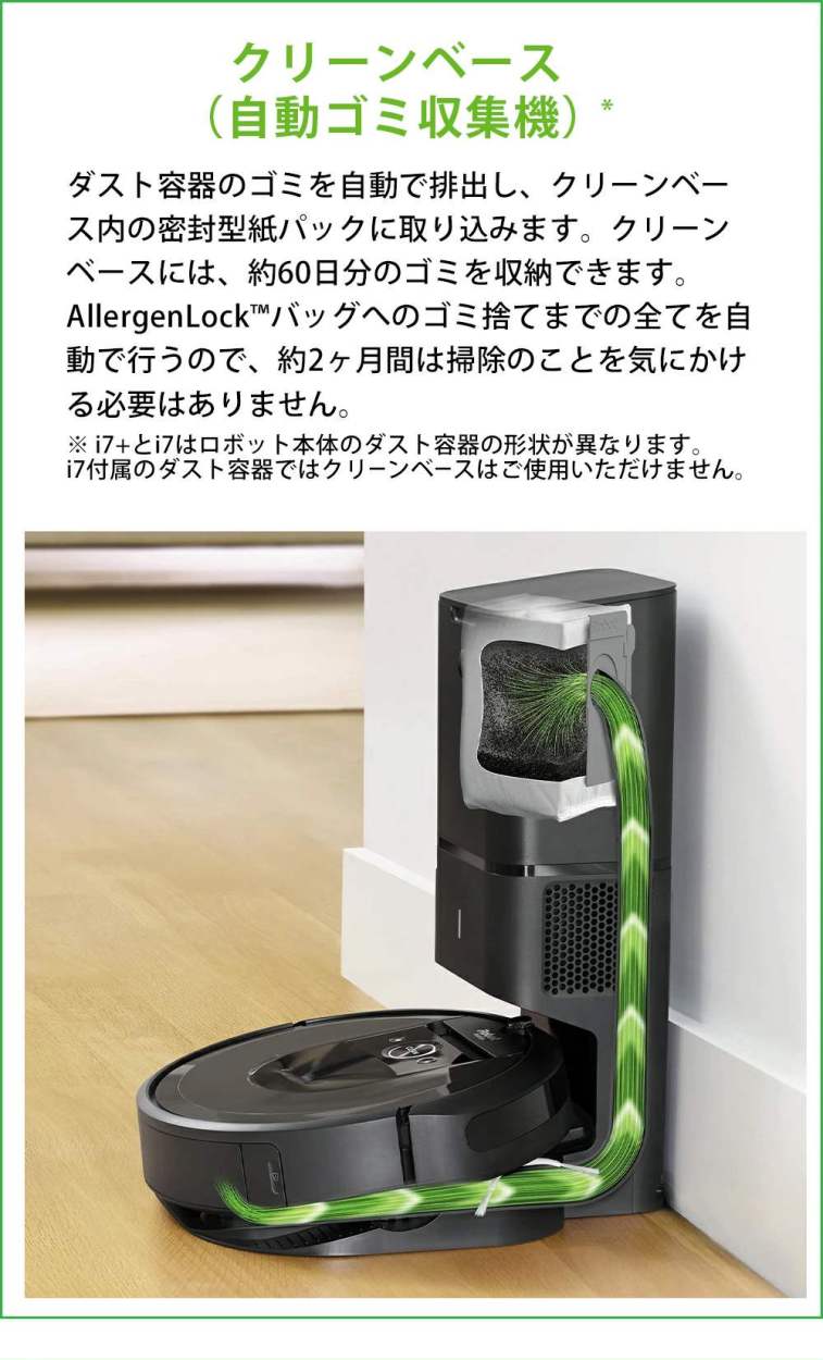 年末のプロモーション Irobot ゴミ収集機 自動 クリーナー ロボット 掃除ロボット 掃除機 お掃除ロボット 吸引力 全自動 対応 アプリ Wifi ロボット掃除機 I7 ルンバ P10倍 公式店 アイロボット 送料無料 自動充電 スマートマッピング メーカー保証 日本正規品