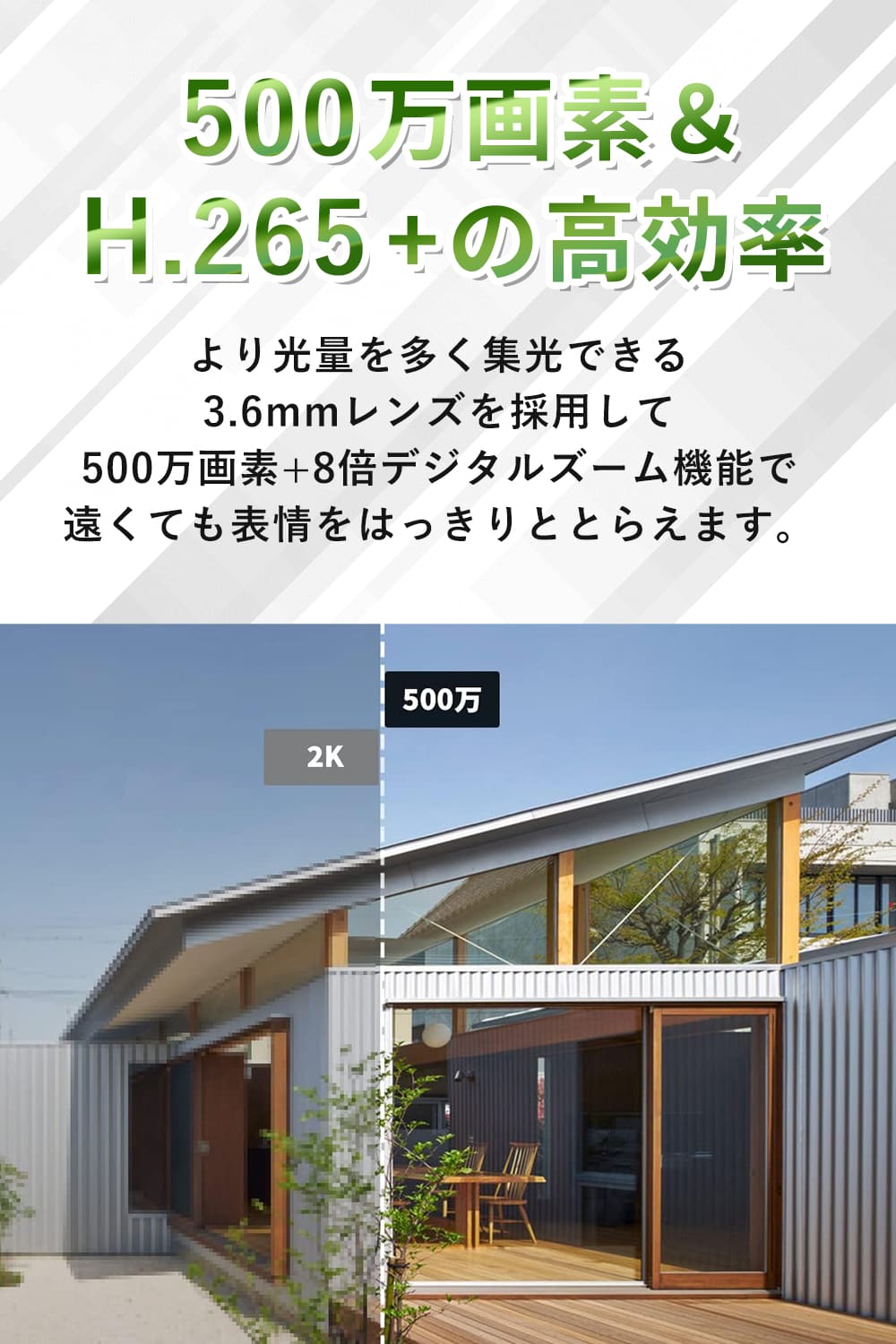 ✨一点限り✨　防犯カメラ 屋外 ワイヤレス/wifi 5MP/1944P 遠距離 あすつく当日発送】【500万高画素 ・遠距離も超精細】COOAU 防犯