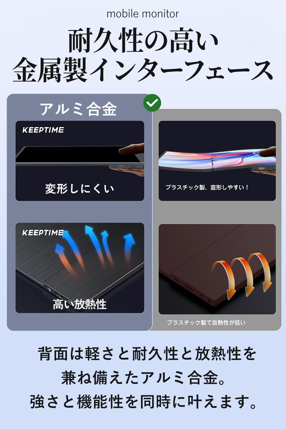 KEEPTIME モバイルモニター 15.6インチ 1920*1080 モバイル