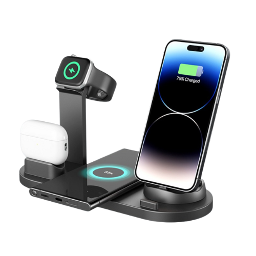6in ワイヤレス充電器  4台同時に充電可能！ iPhone ワイヤレス 充電器 15W 急速充電 ワイヤレス充電スタンド Apple Watch充電器 |  | 01