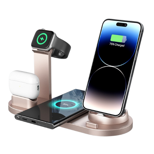 6in ワイヤレス充電器  4台同時に充電可能！ iPhone ワイヤレス 充電器 15W 急速充電 ワイヤレス充電スタンド Apple Watch充電器 |  | 04