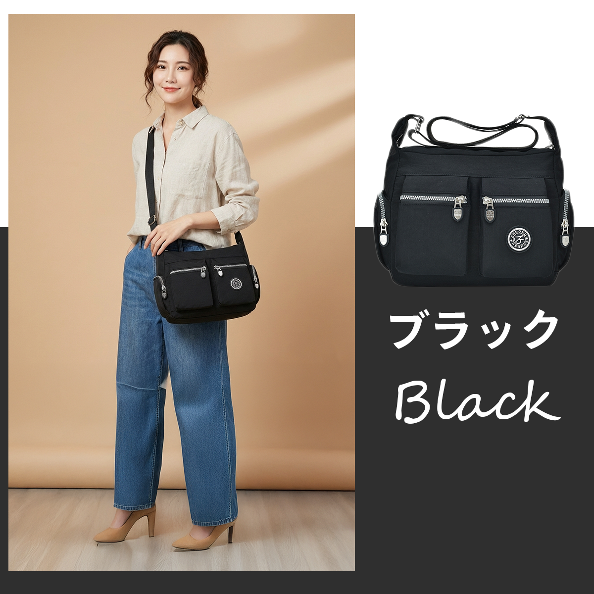 ショルダーバッグ レディース ナイロン 軽量 撥水 斜めがけ ミニ