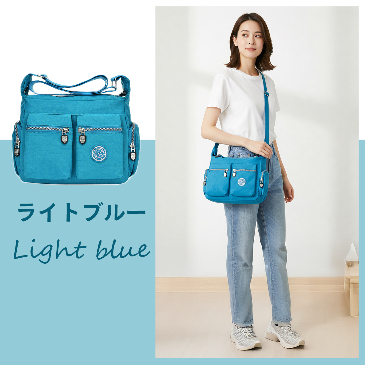 ショルダーバッグ レディース ナイロン 軽量 撥水 斜めがけ ミニ