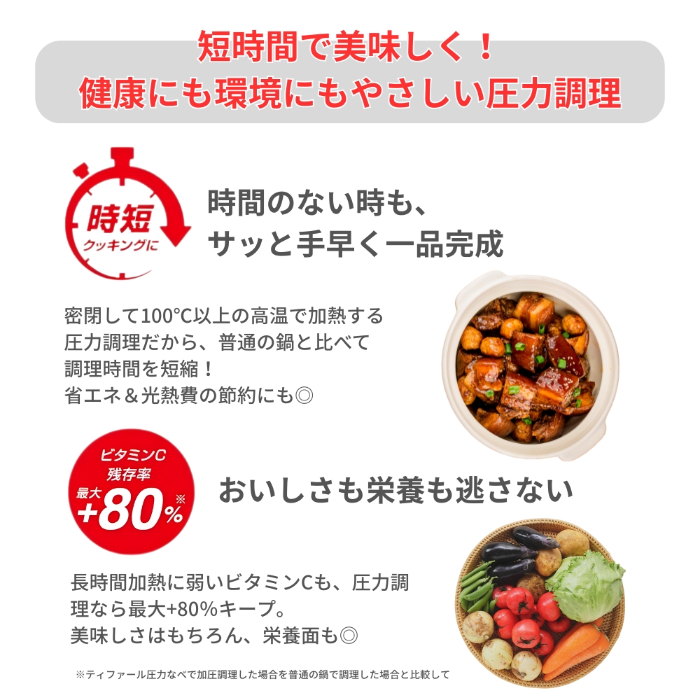 T-fal（ティファール） 圧力鍋 セキュア トレンディ 6.2L P2580704 ih