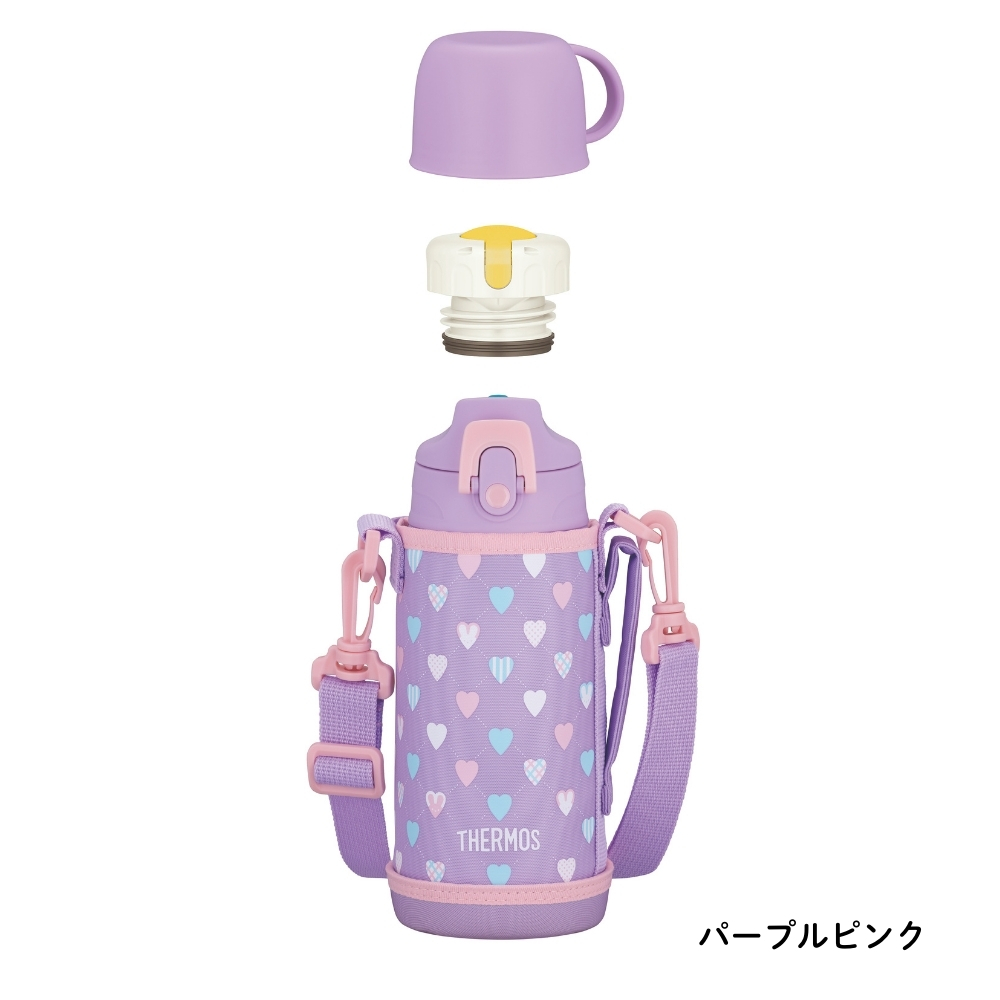 FOXEY サーモボトル＆シャンパングラス＆マドラー付きグラス2点 THERMOS（サーモス） 真空断熱2ウェイボトル 水筒 0.6L FJJ-602 保冷