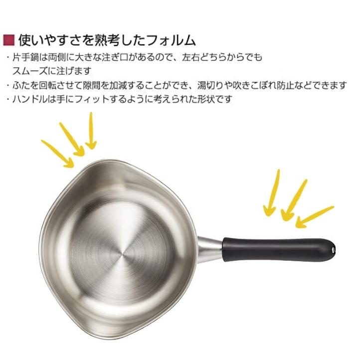 柳宗理 ステンレス 鍋 片手鍋 22cm ガス火 IH対応 日本製